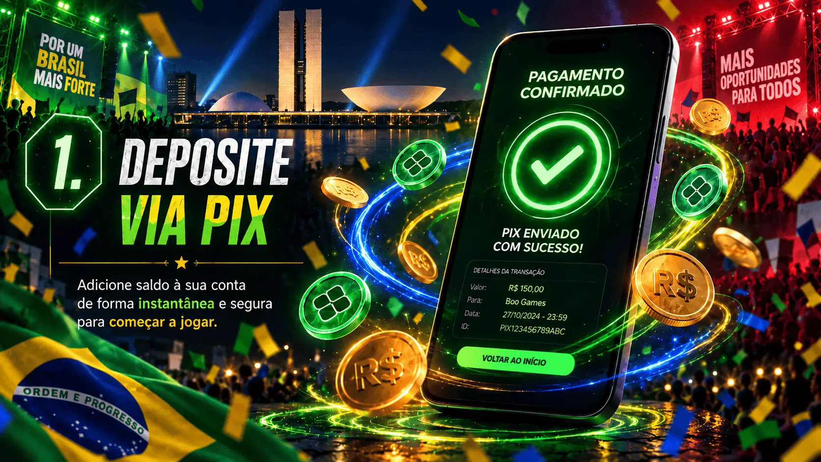 1. Deposite via PIX